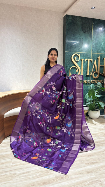 Paper silk all over purple