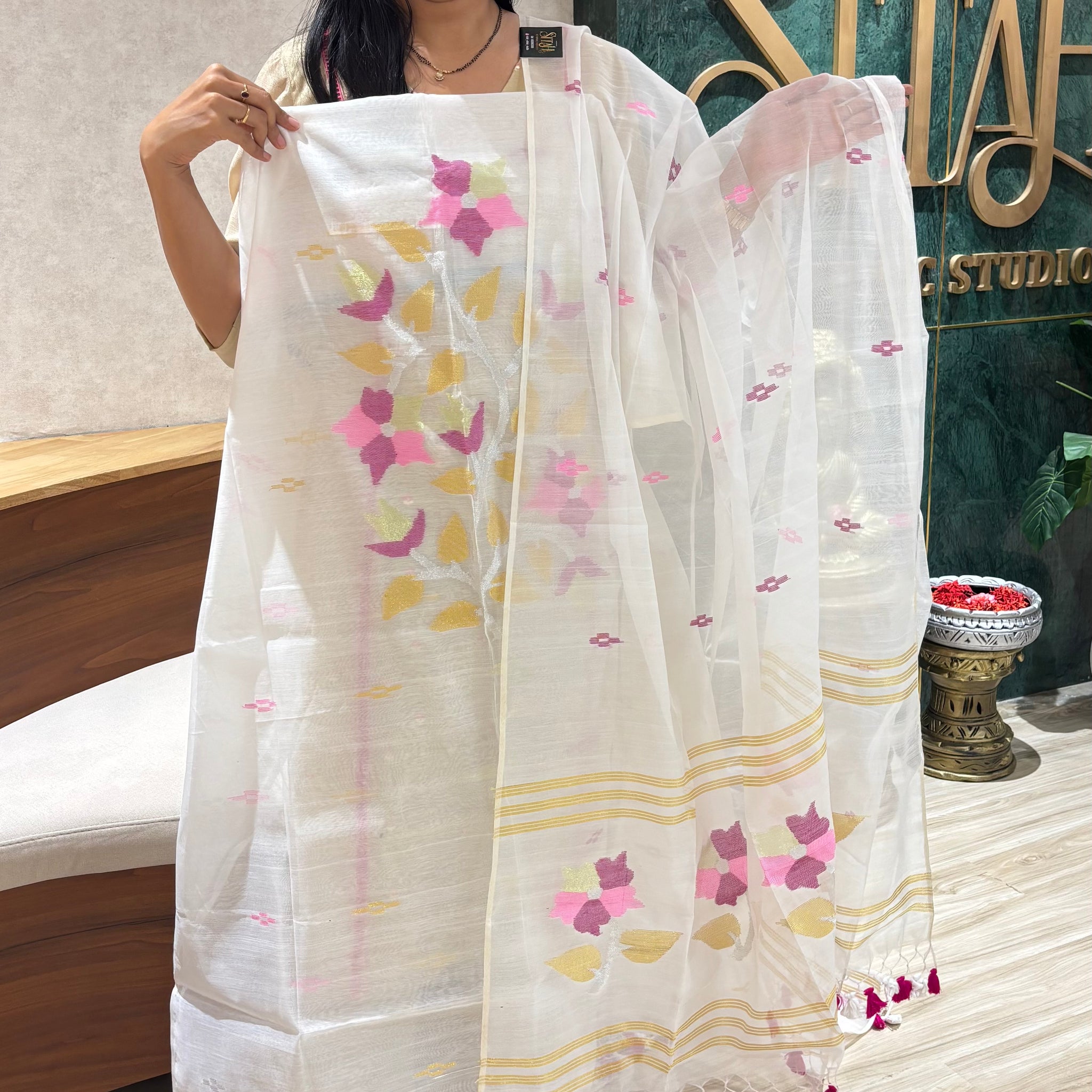 Jhamdani top duppata