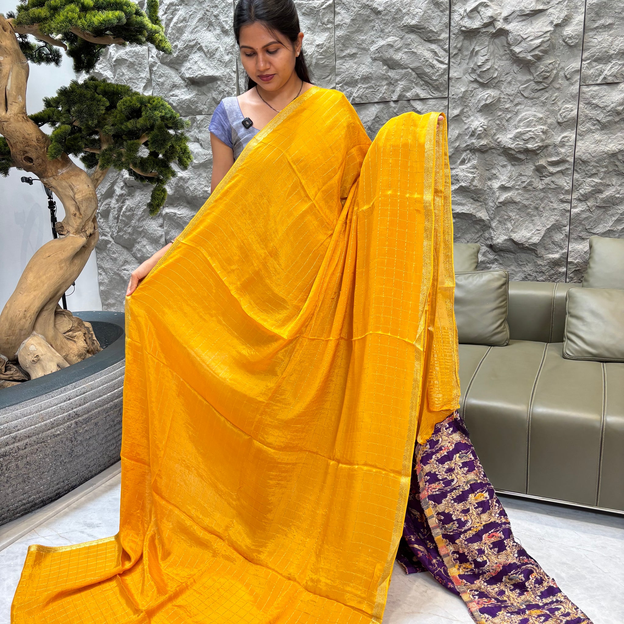 Chiffon yellow-purple