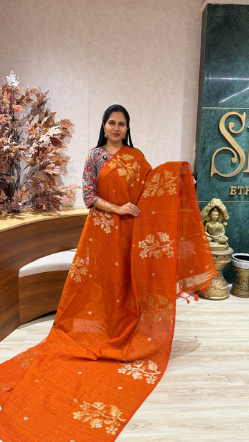 Linen saree