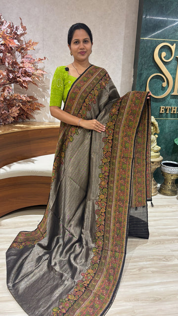 Tissue georgette meenakari