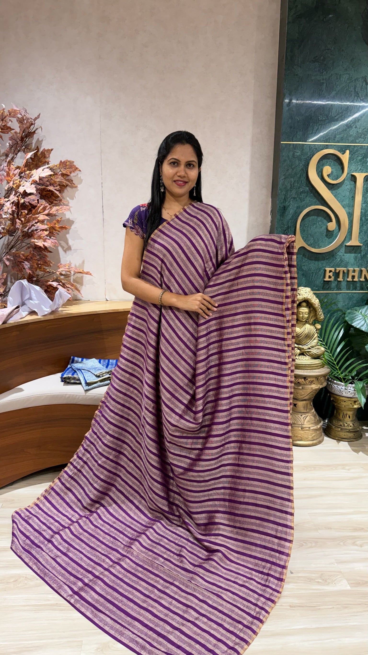 Handloom muga silk