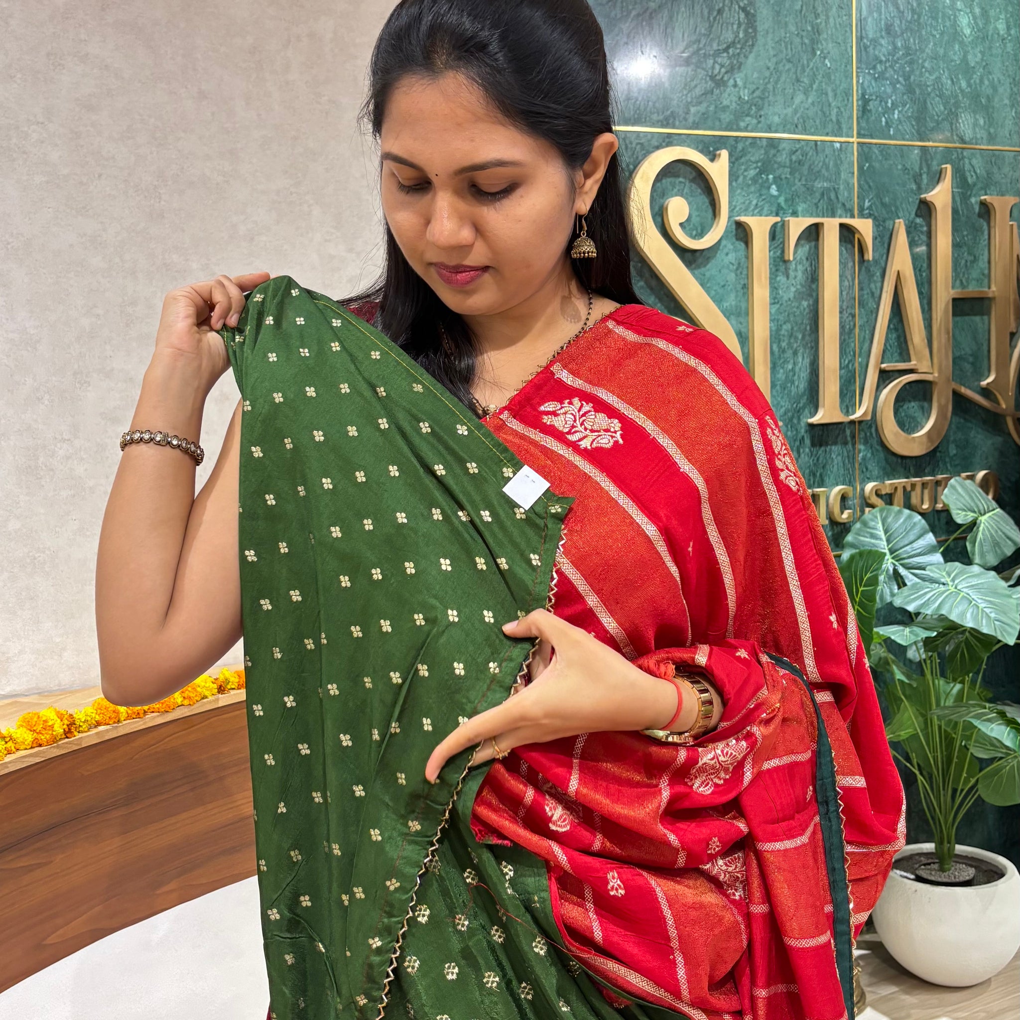 Pure tissue georgette lace border