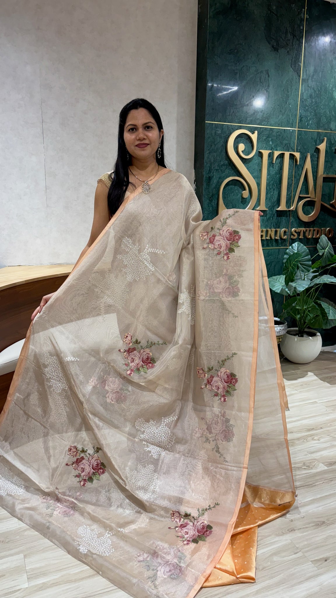 Pure tissue saree