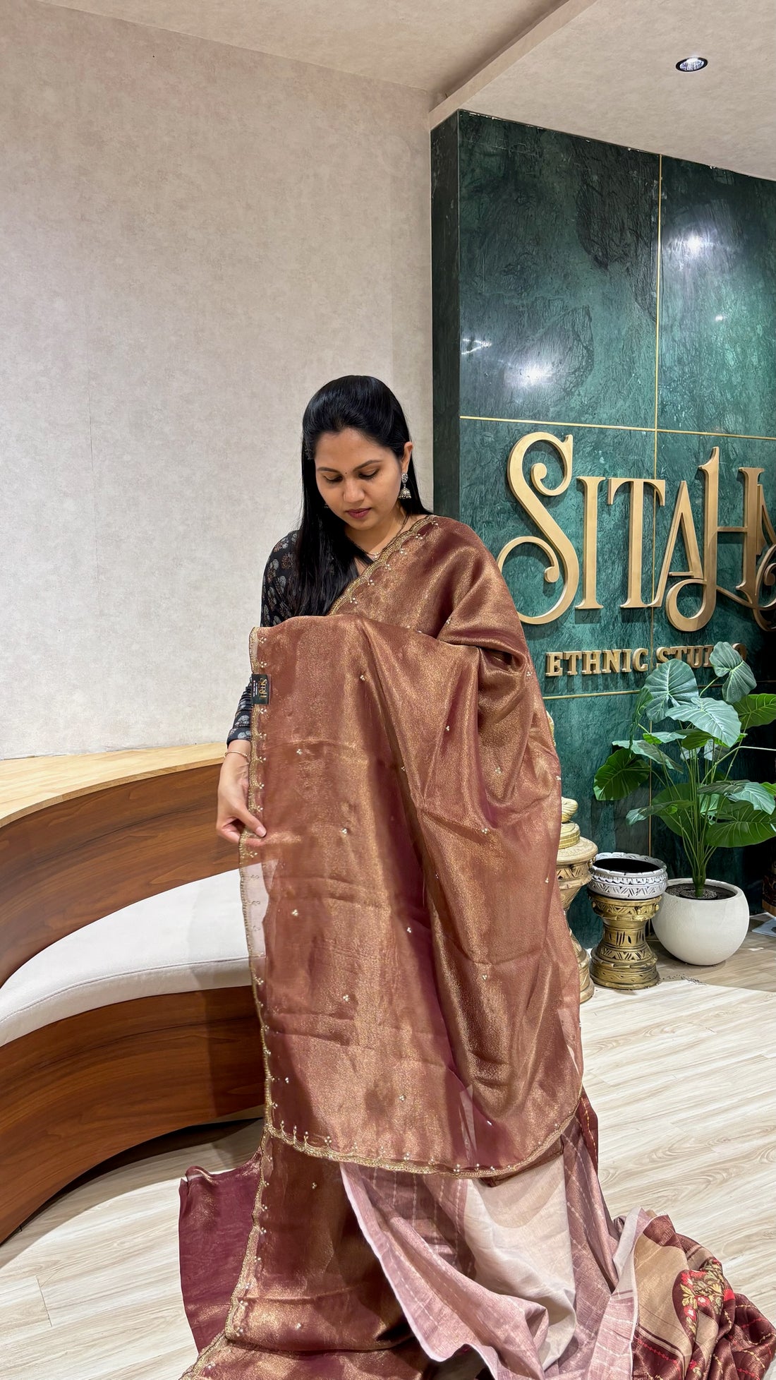 Pure tissue designer blouse