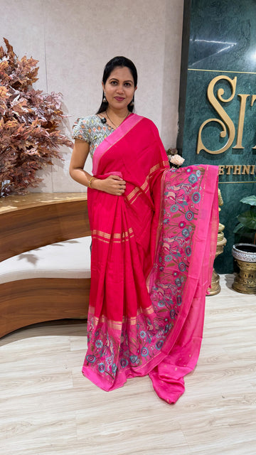 Mysore silk embroidery