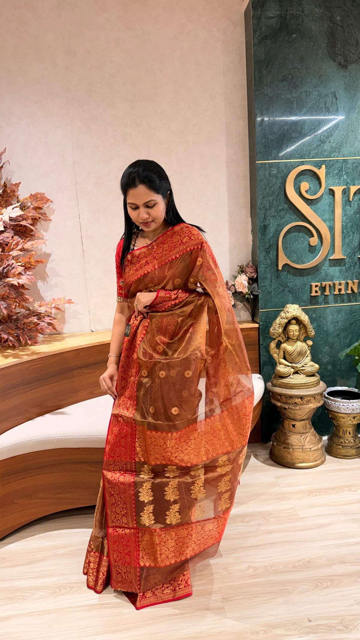 Handloom tissue chanderi