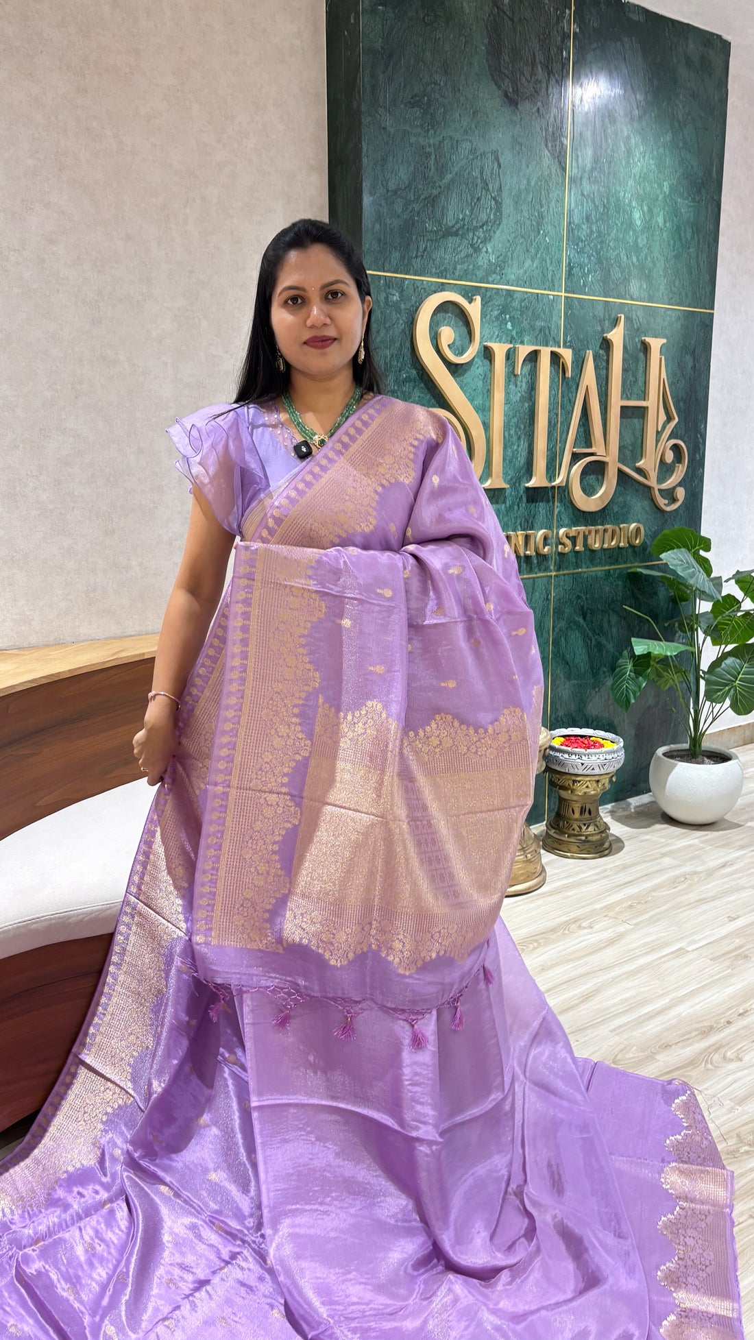 Tissue georgette saree