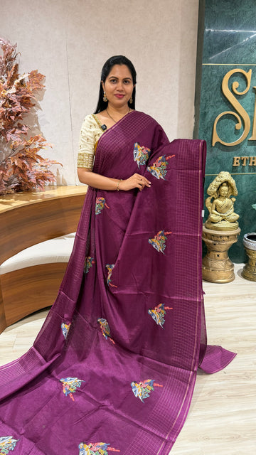 Tussar embroidery