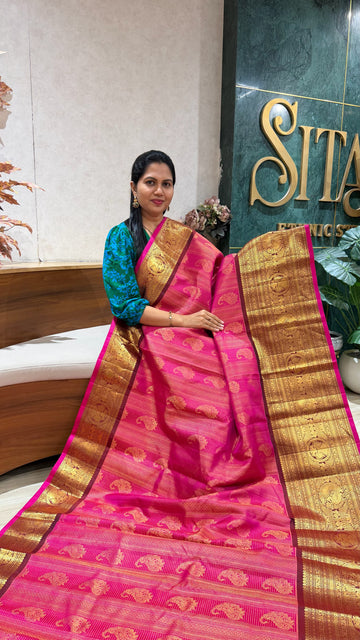 Handloom brocade gadwal pattu