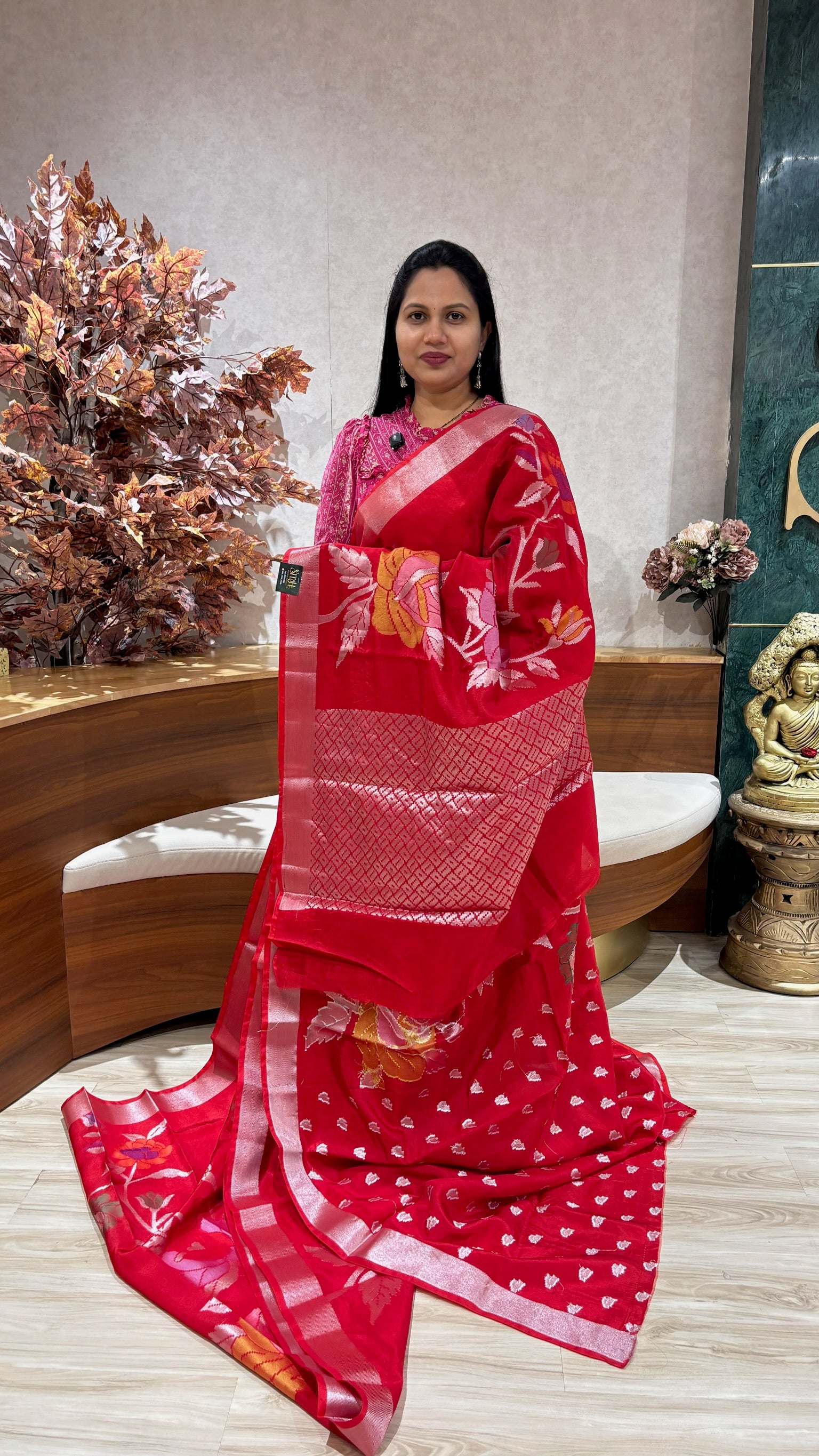 Paper silk red