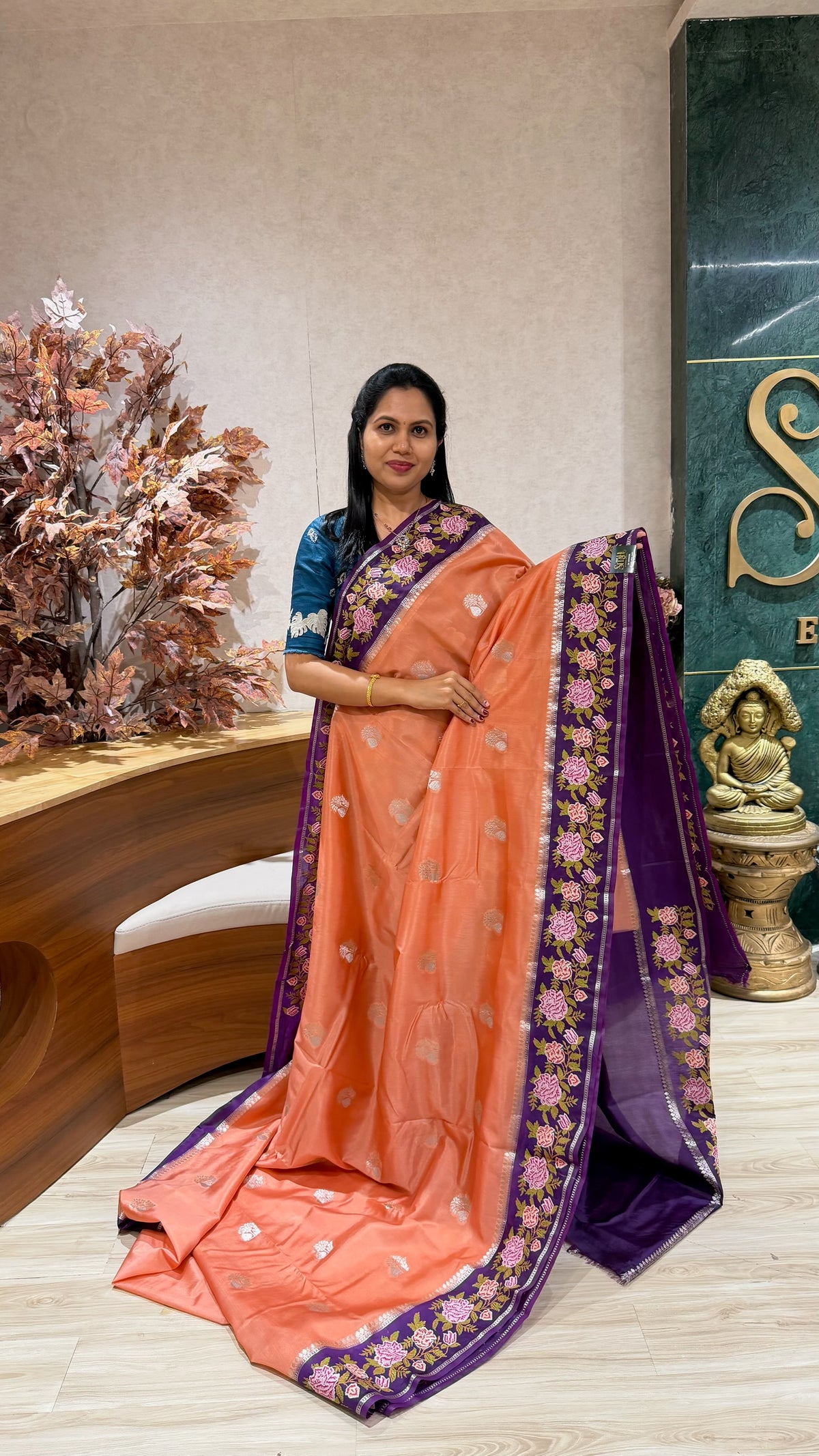 Mango silk embroidery