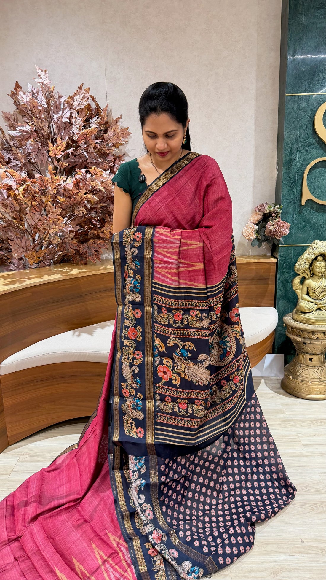 Causal drape tanjore print