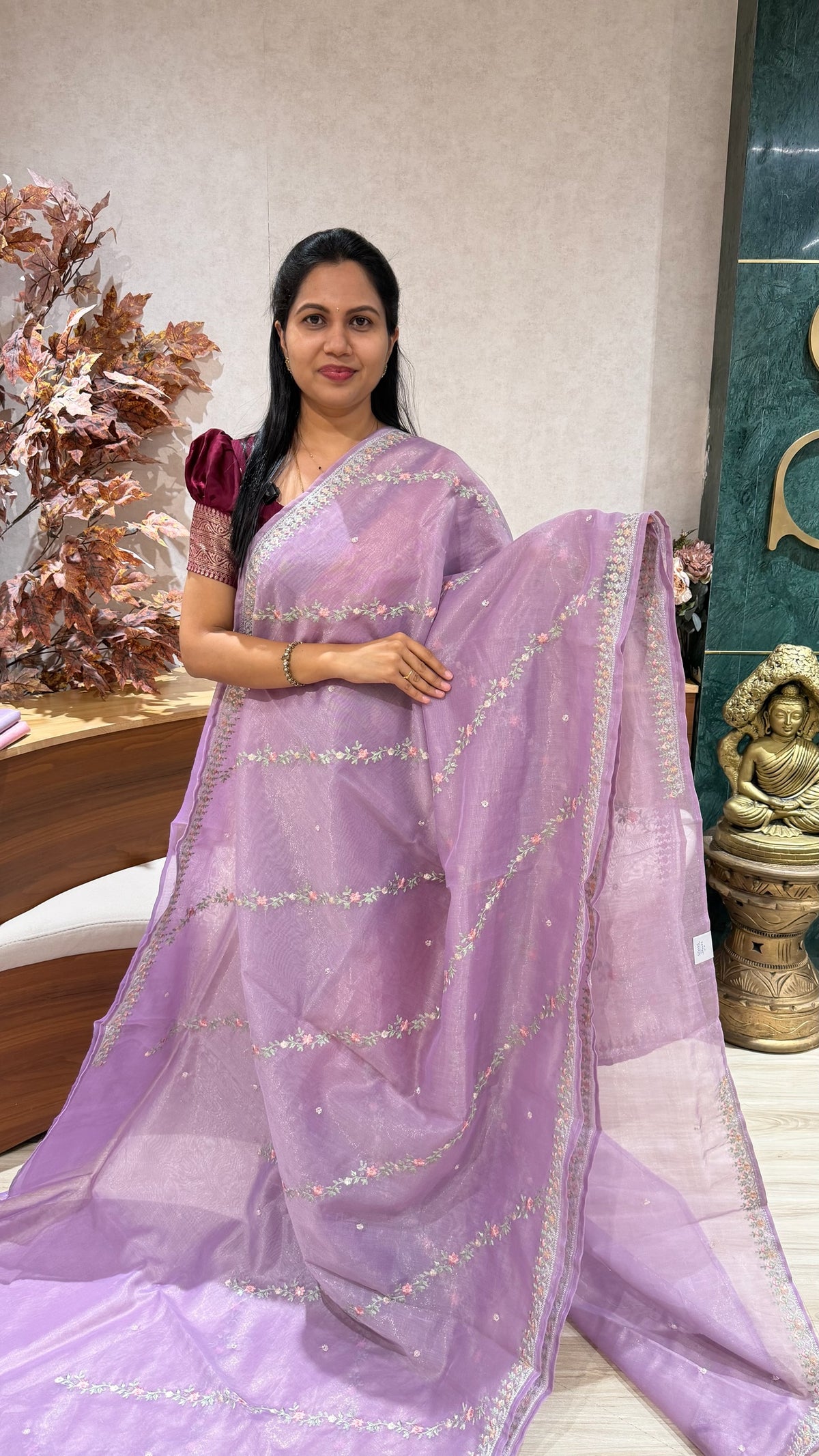 Chanderi tissue work