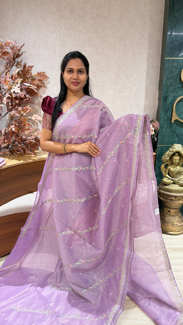 Chanderi tissue work