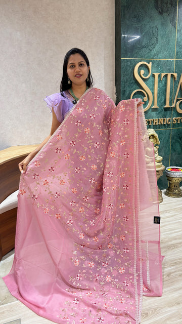 Georgette organza pink