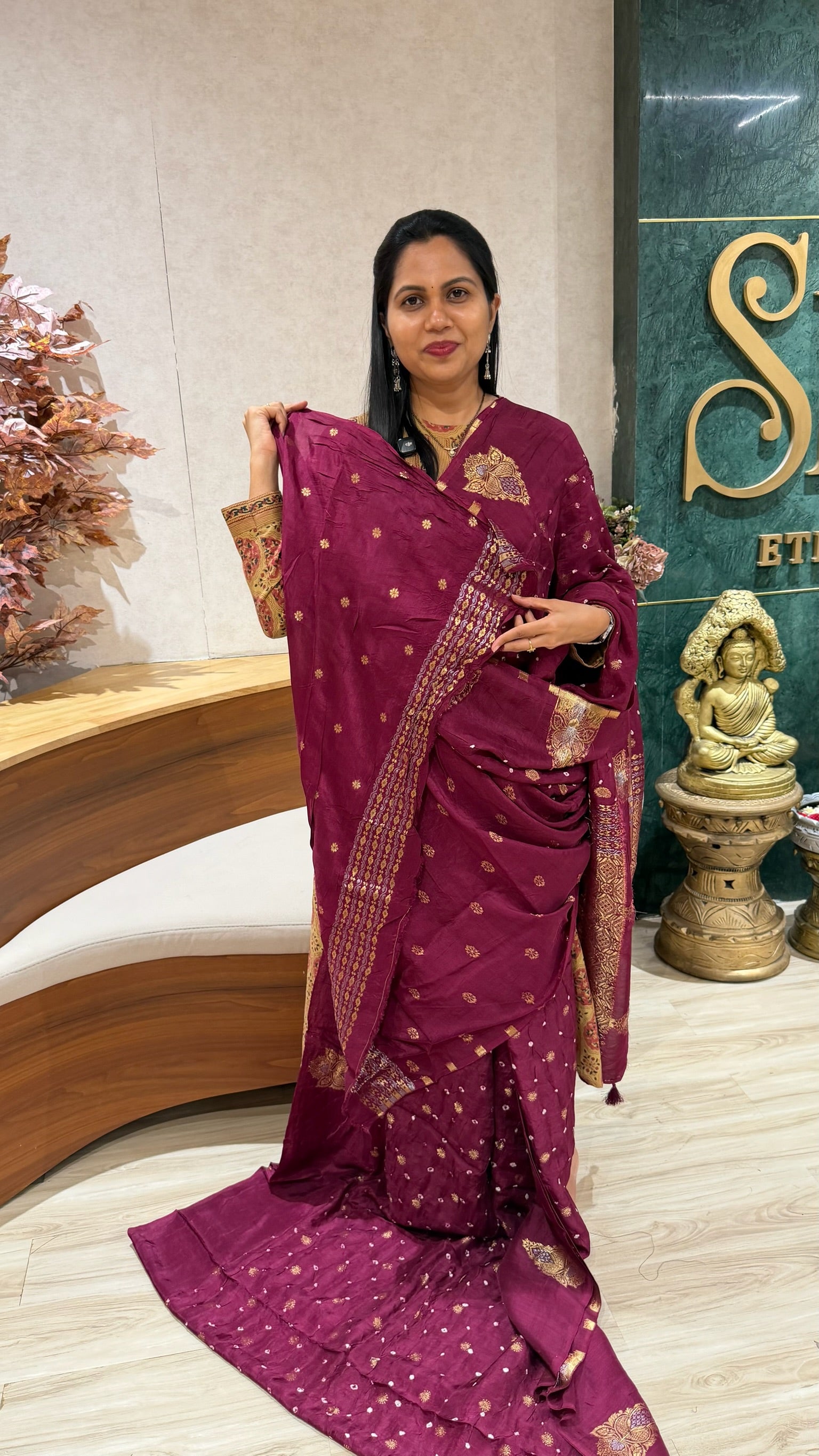 Chinon silk bandhini