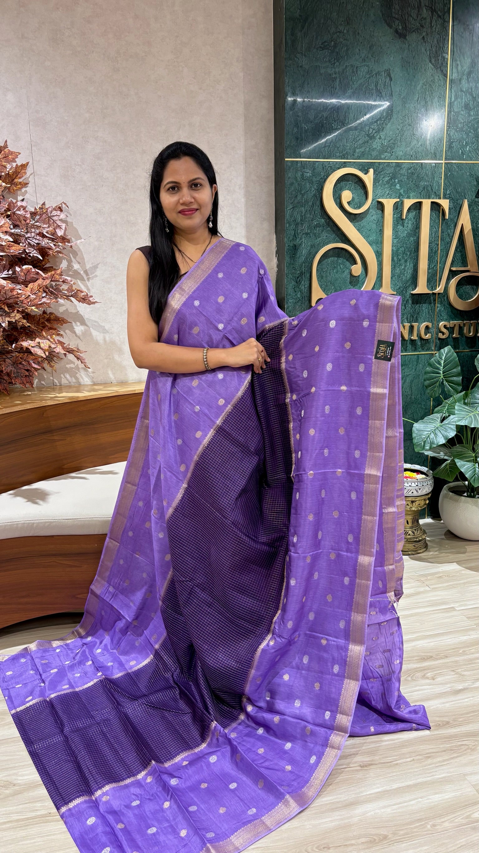 Russian silk checks and border