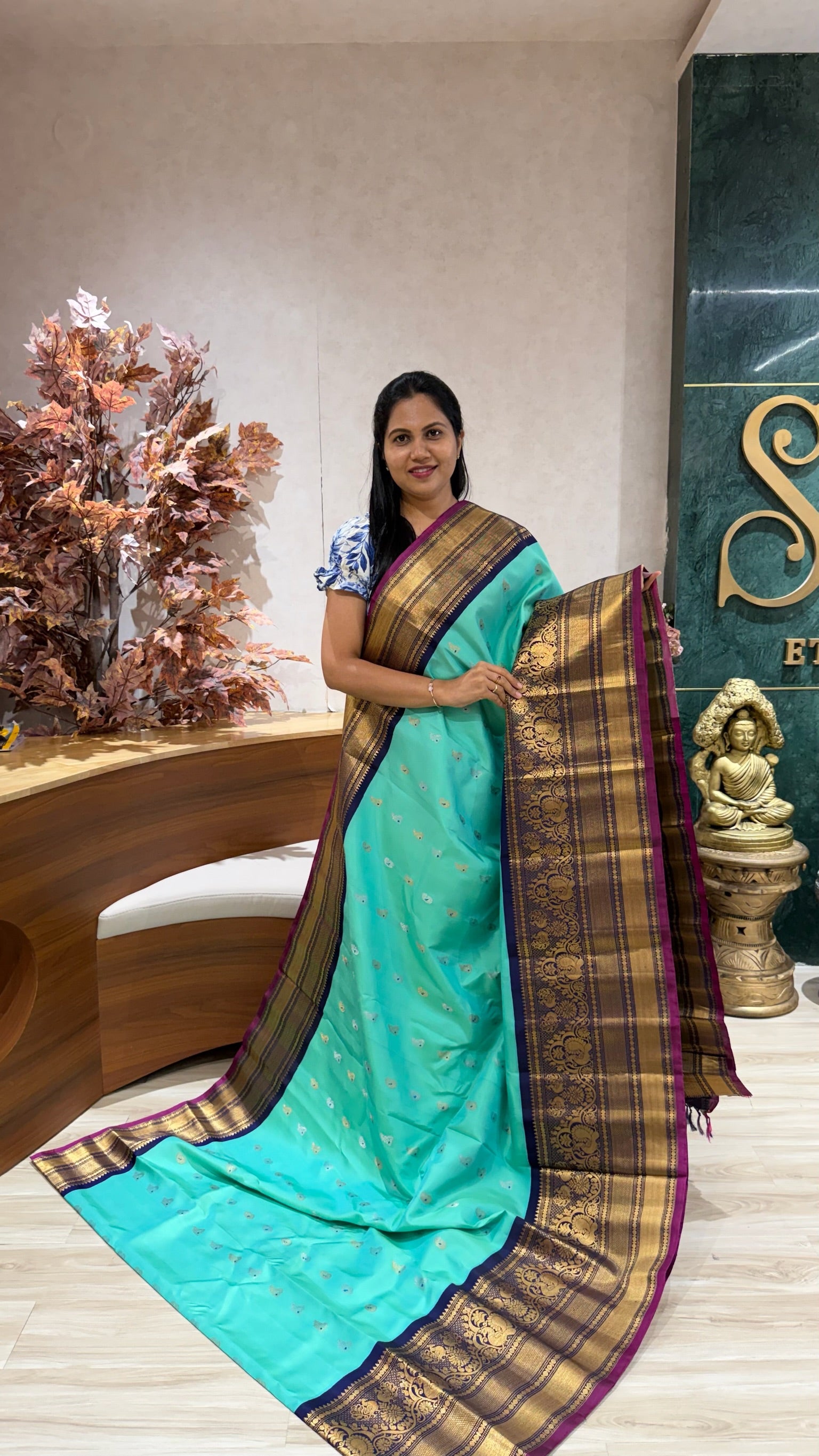 Handloom gadwal pattu