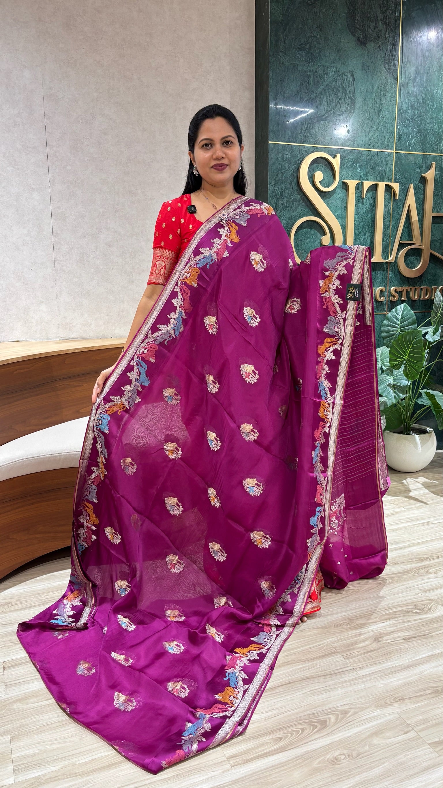 Organza shikara pink