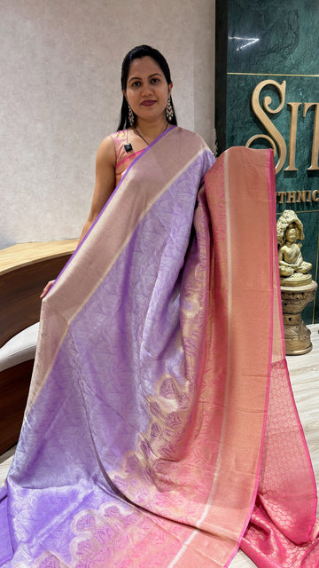 Tissue georgette tulip design