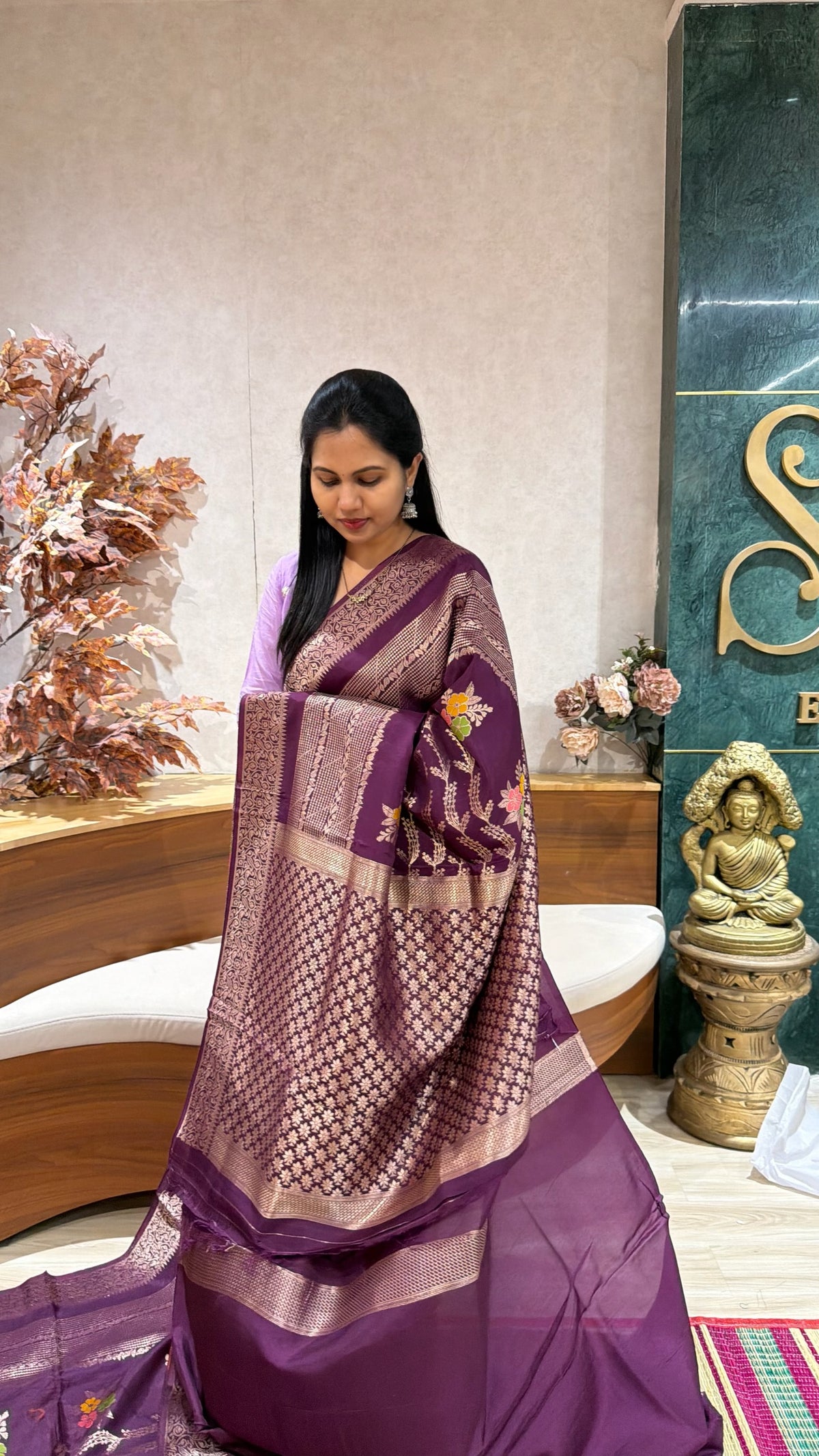 Russian silk middle weaving
