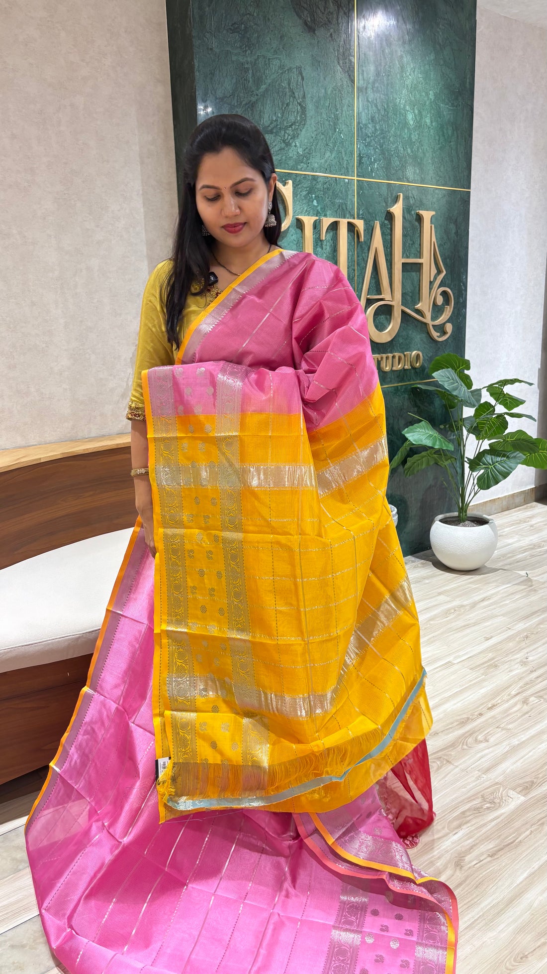 Handloom mangalagiri Pattupink