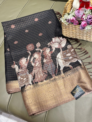 Fancy silk black-beag