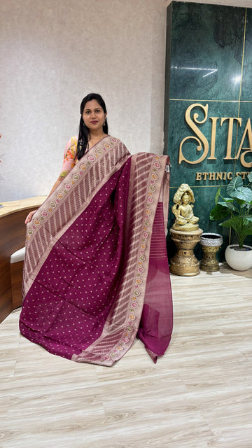 Tussar Georgette wine