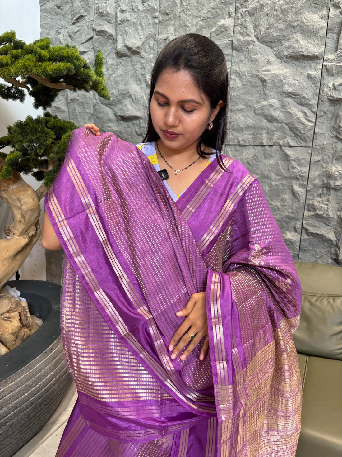 Fancy mango pattu lavendar