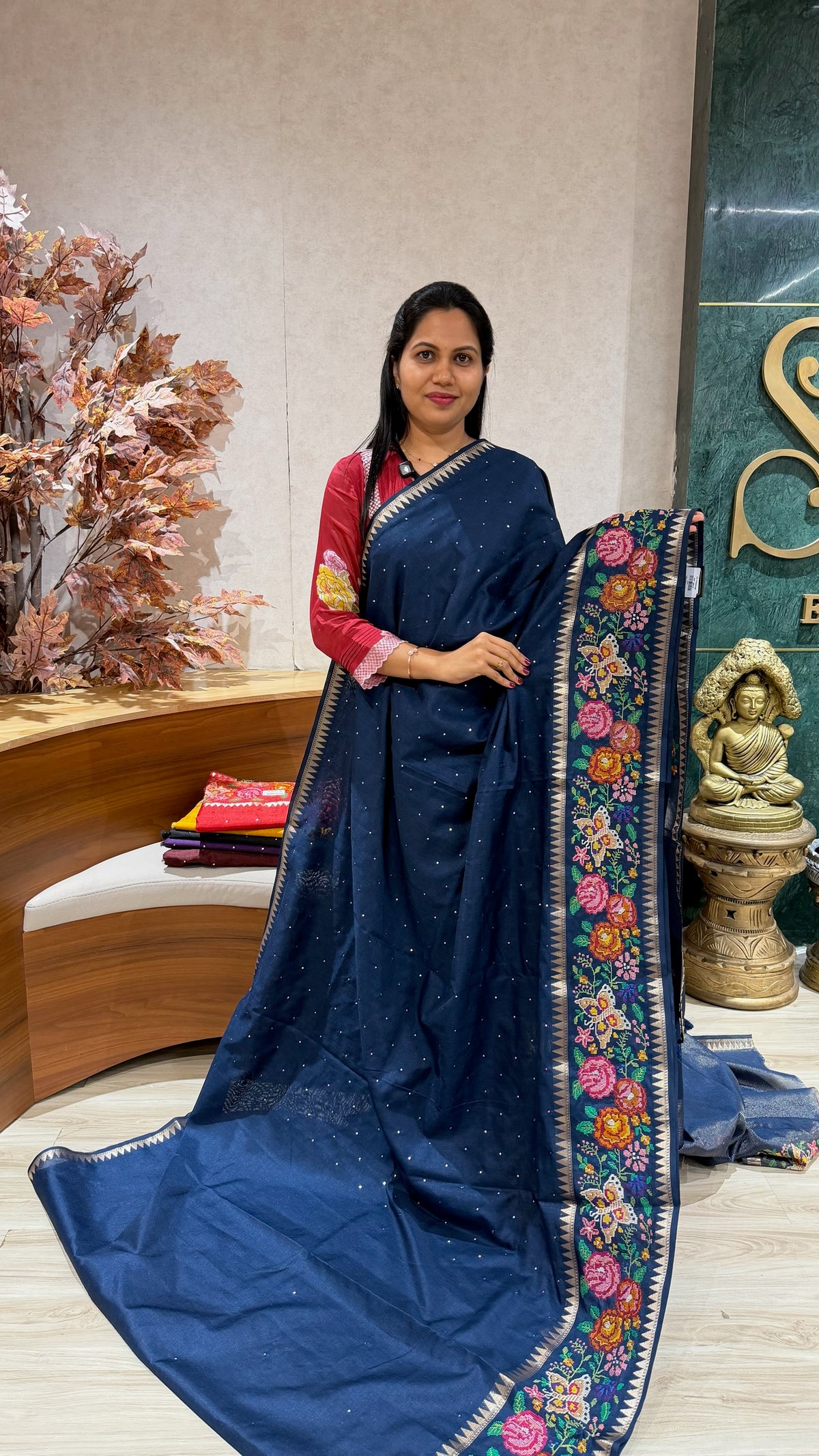 Tussar embroidery