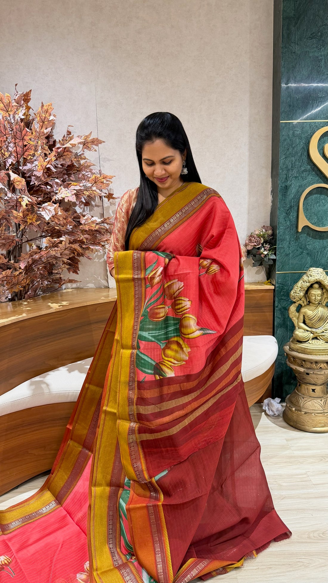 Digital print sarees