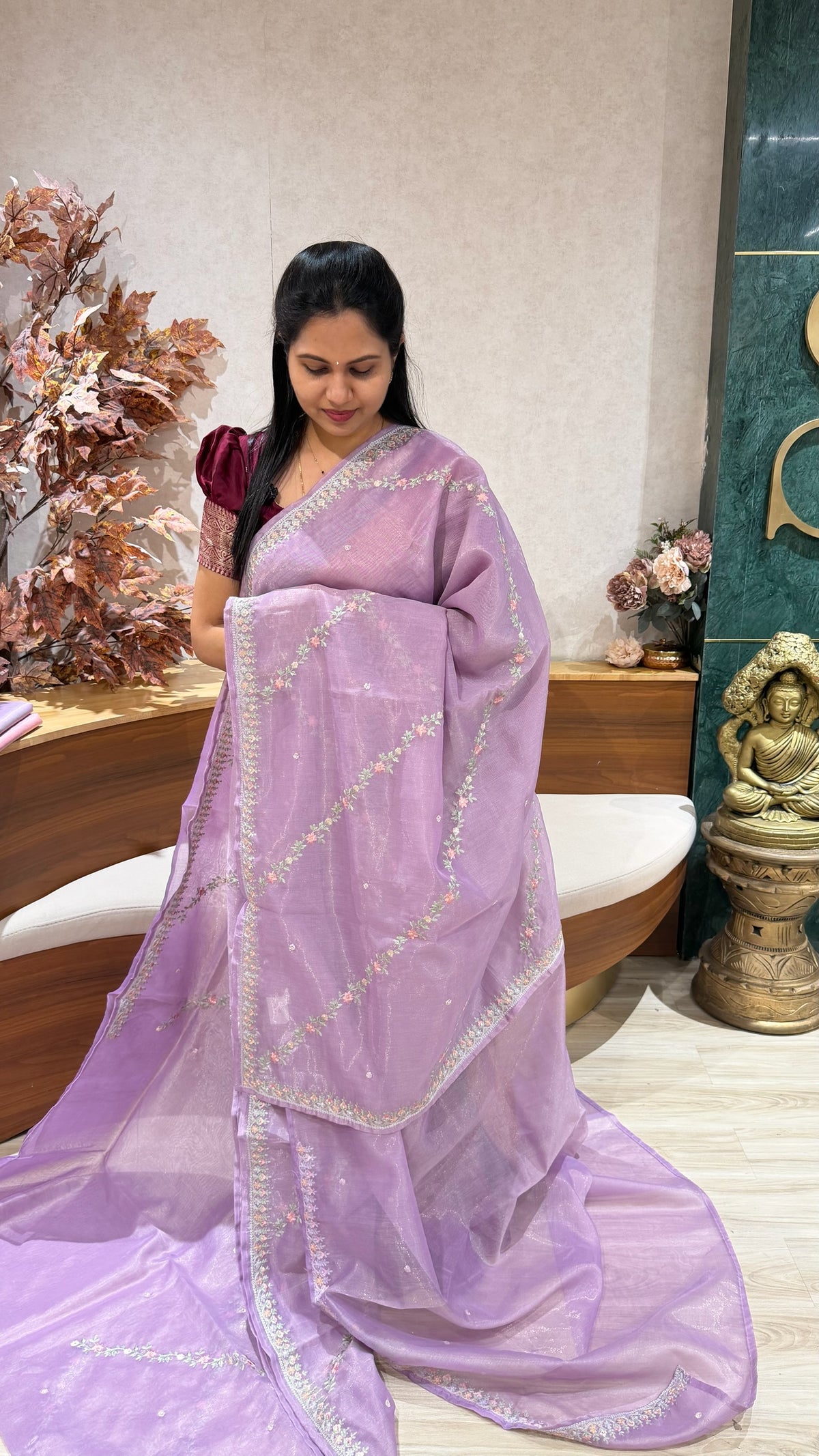 Chanderi tissue work