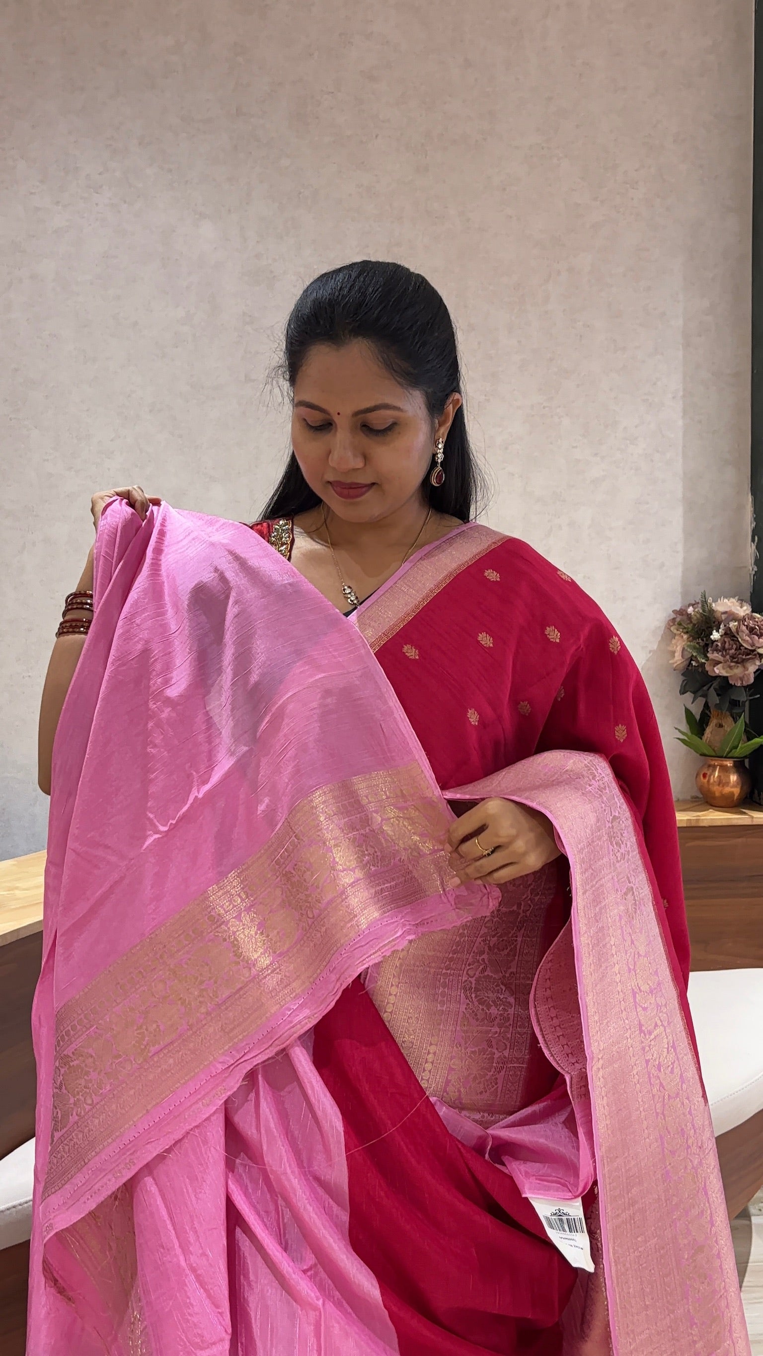 Rawsilk sarees shades of pink