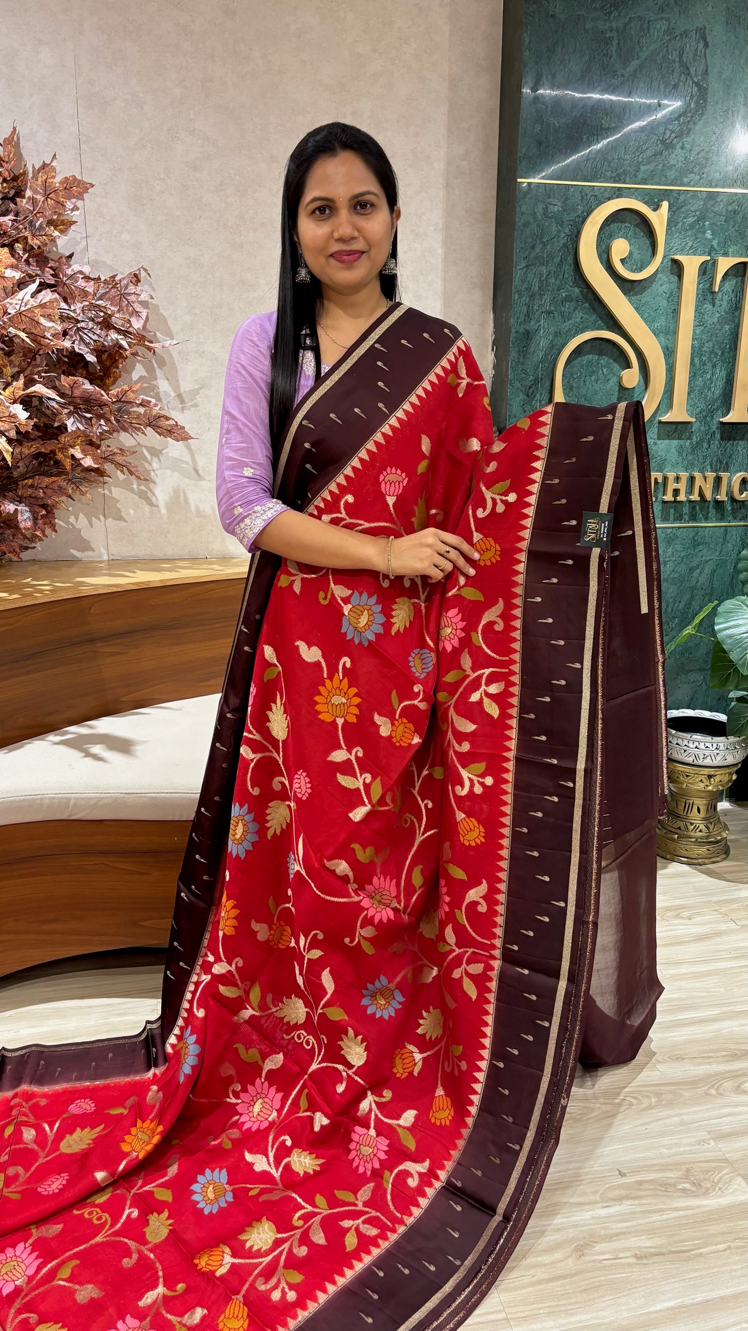 Tussar georgette jhamdani