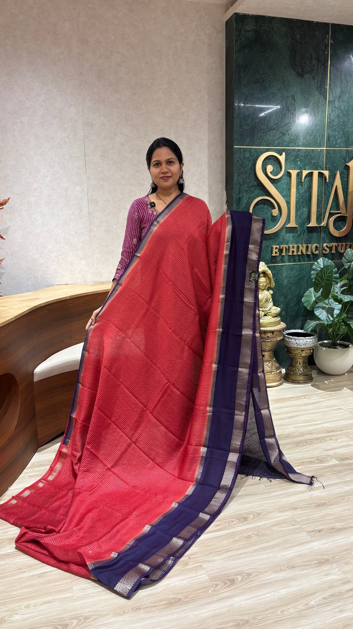 Russian silk red-purple