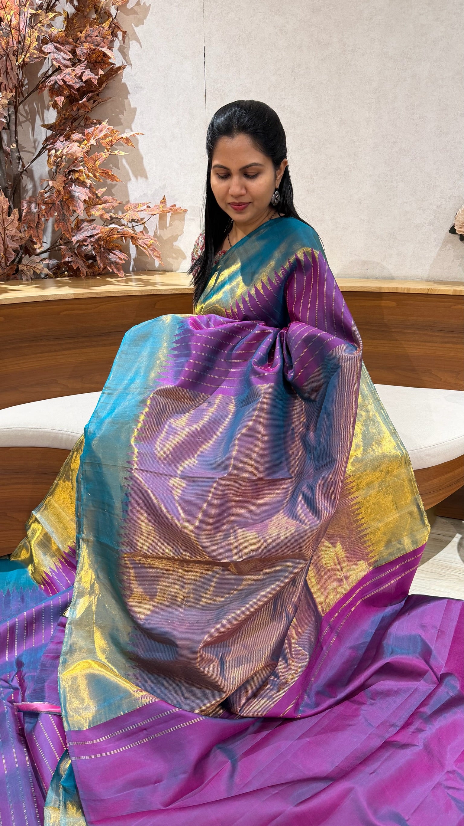 Handloom  Gadwal tissue border
