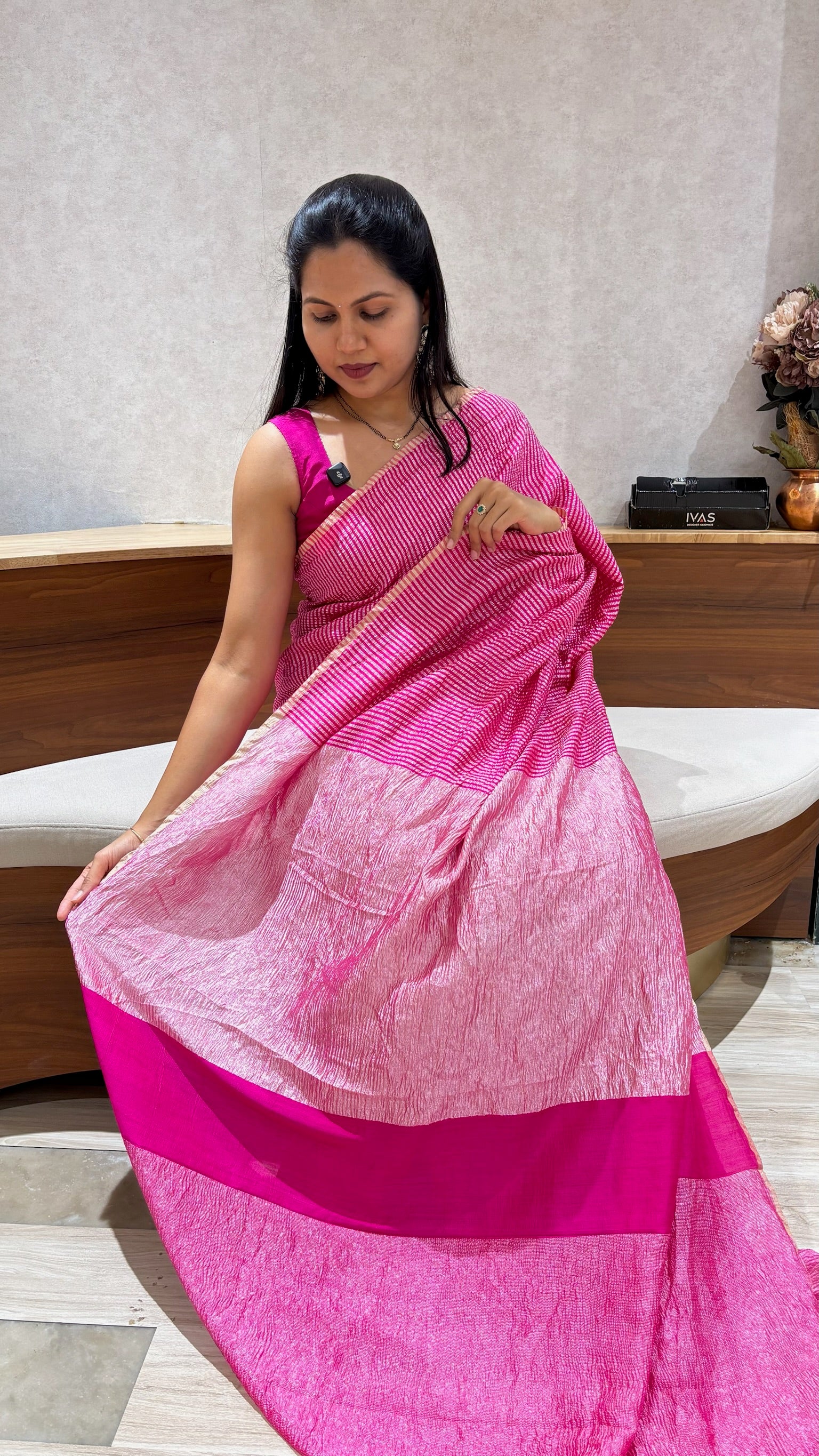 Munga zari stripes pink