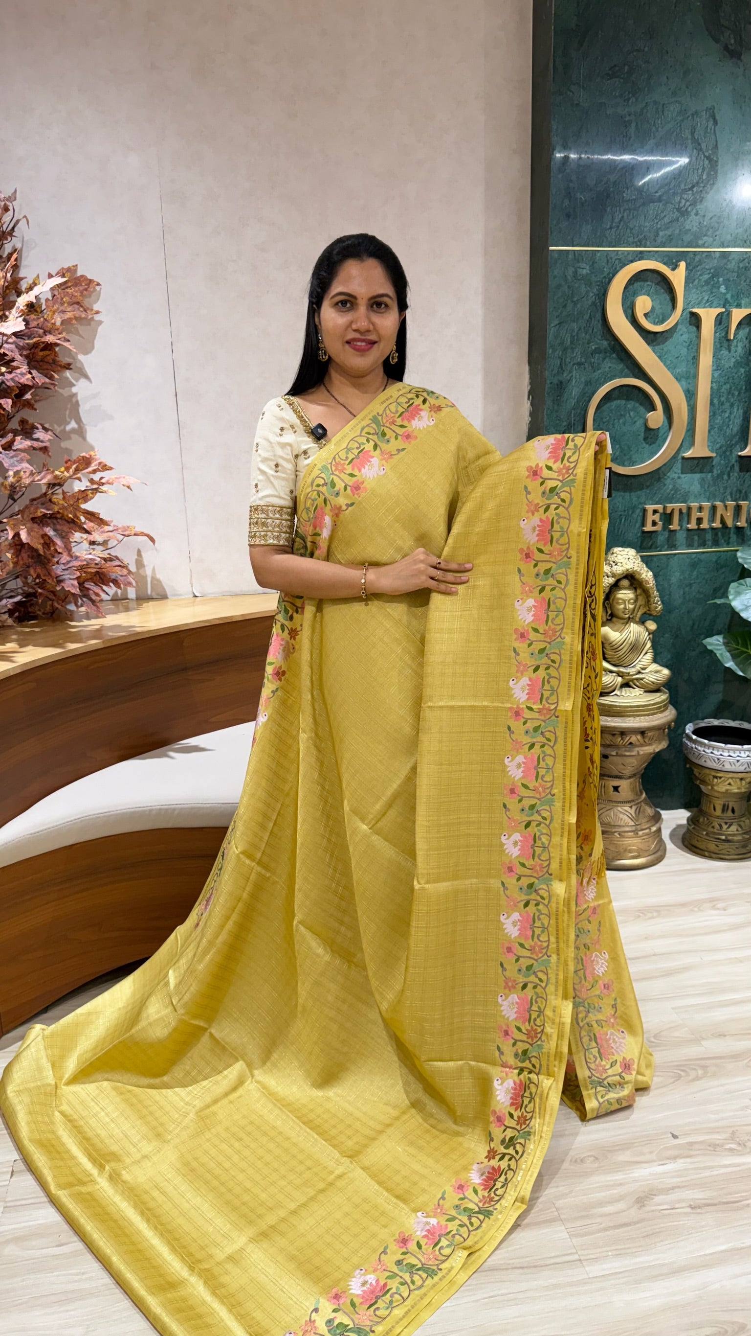 Fancy tussar embroidery