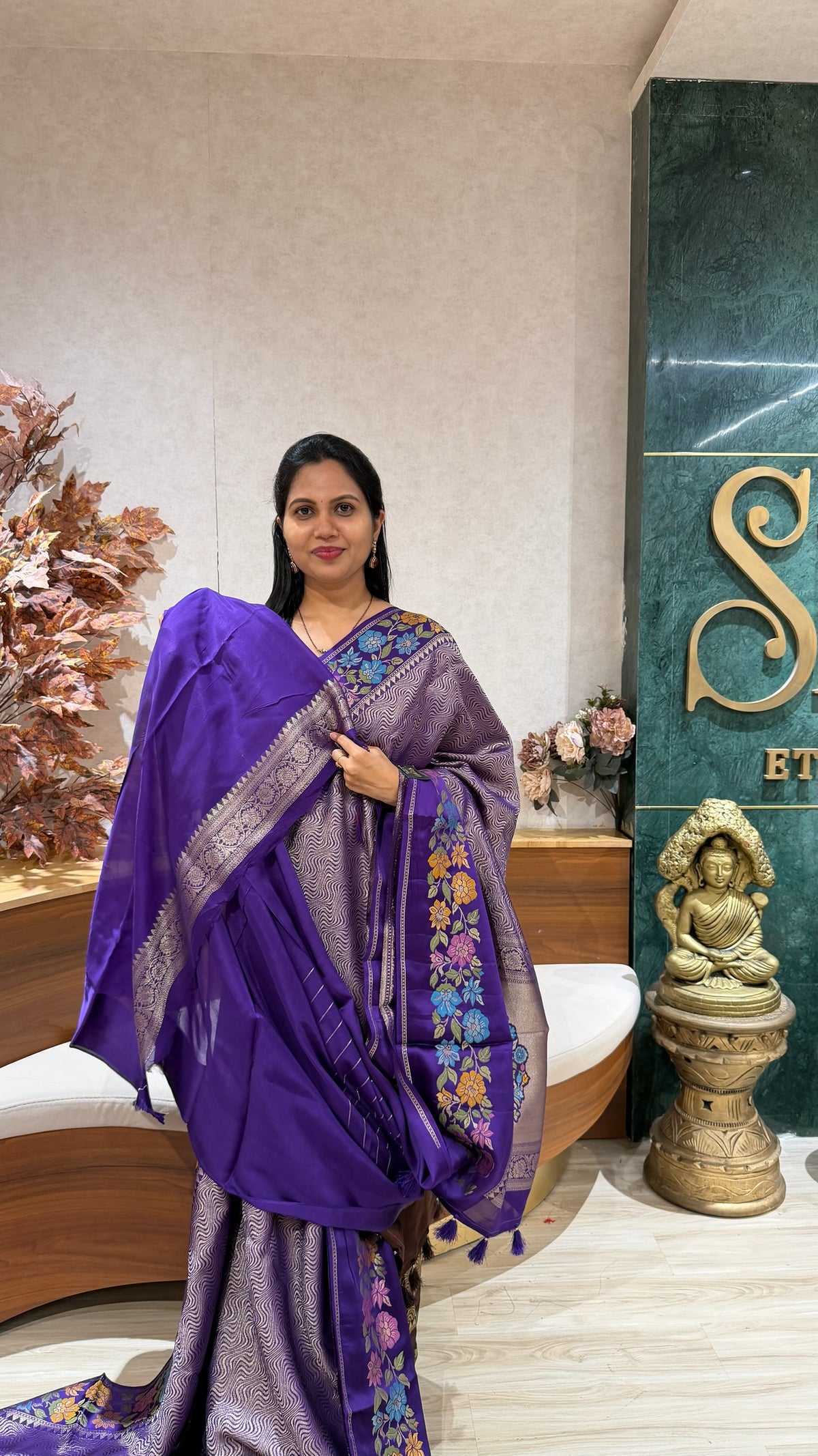 Georgette banaras weaving