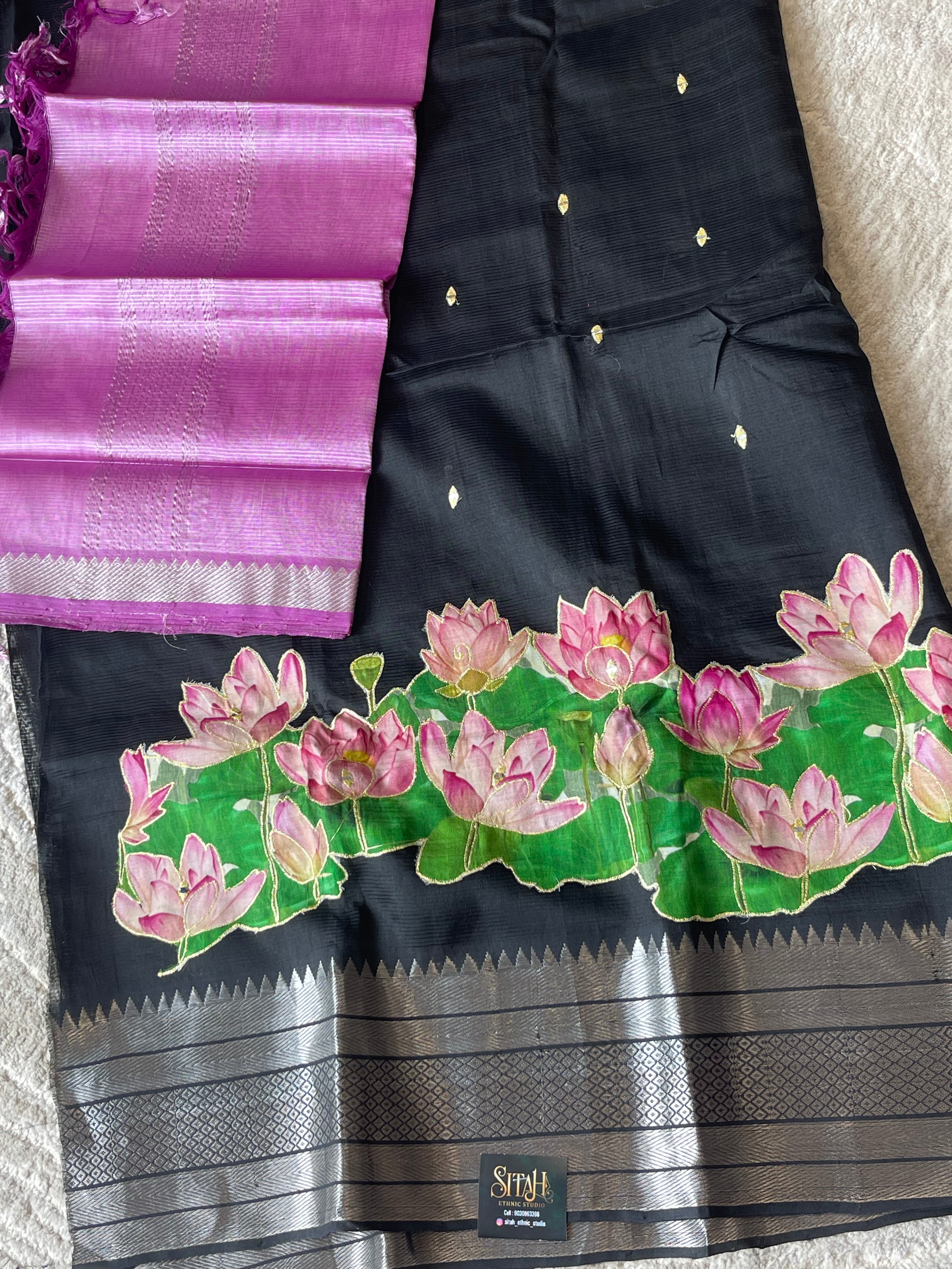 Mangalgiri dress black