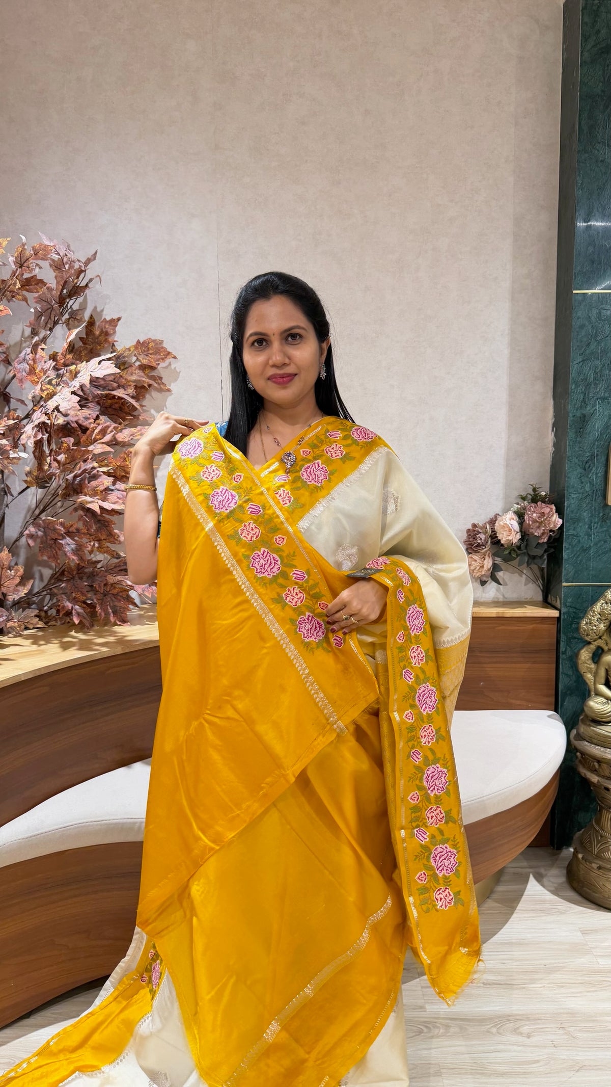 Mango silk embroidery