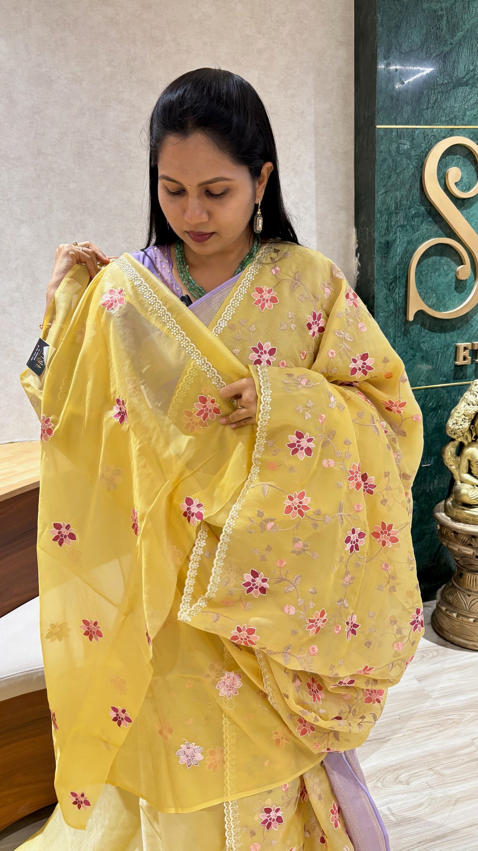 Georgette organza yellow