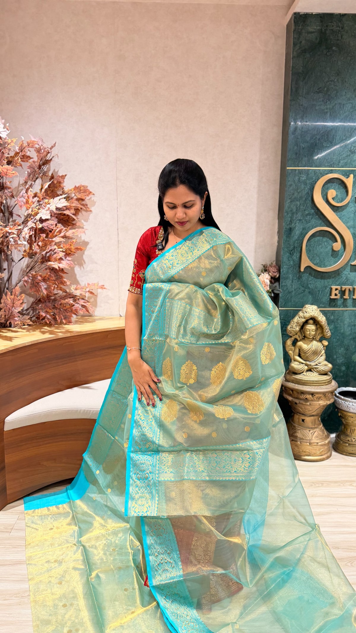 Handloom tissue chanderi