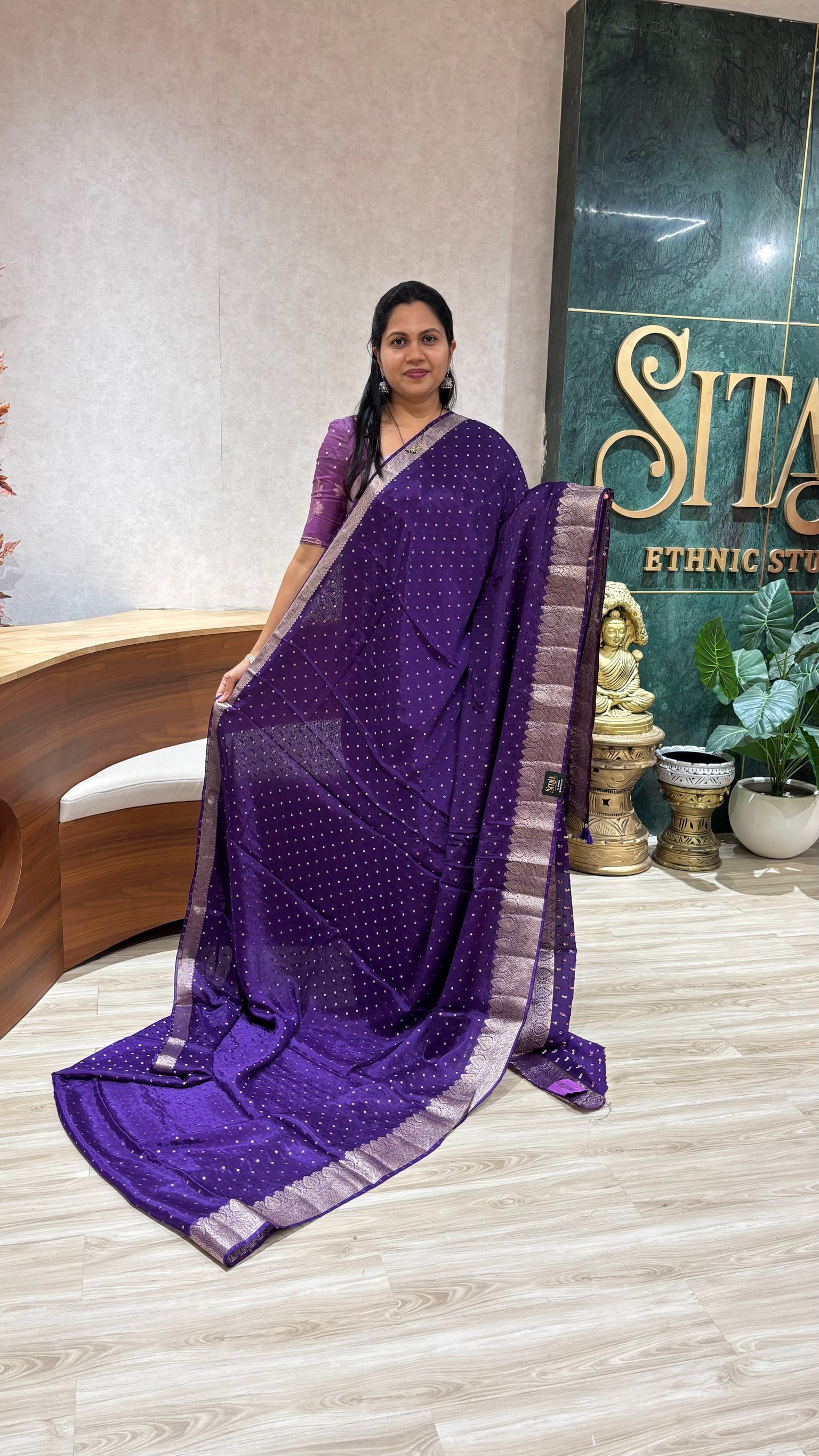 Banaras crepe silk