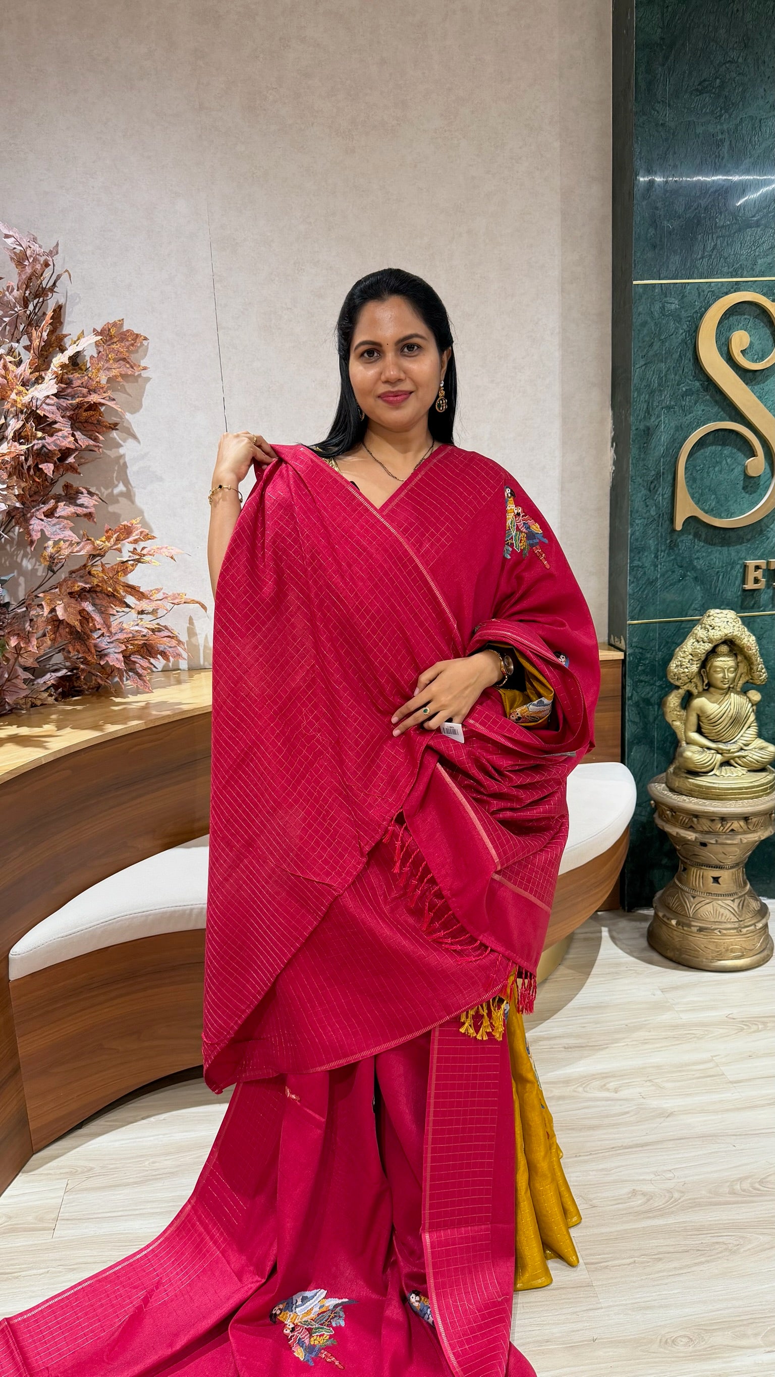 Tussar embroidery