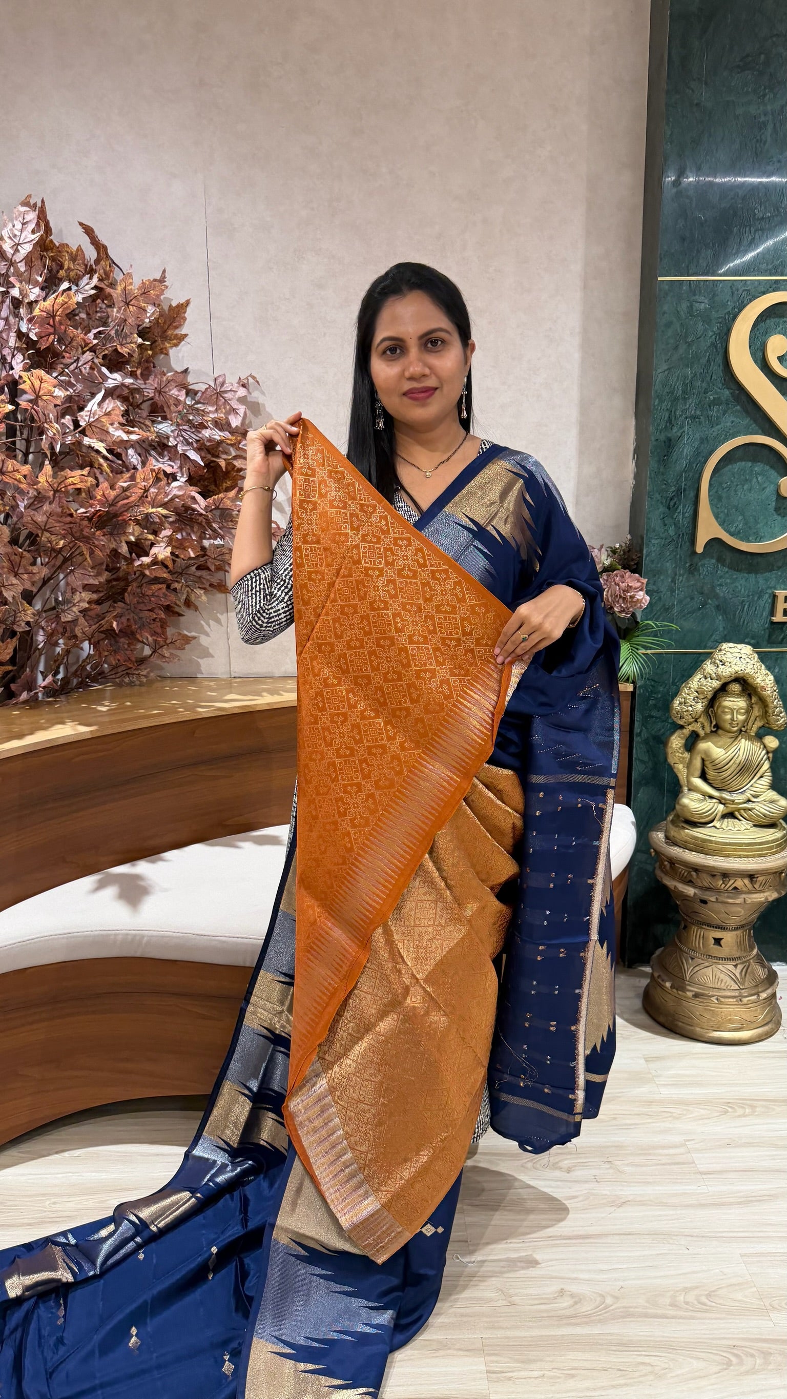 Russian silk temple border