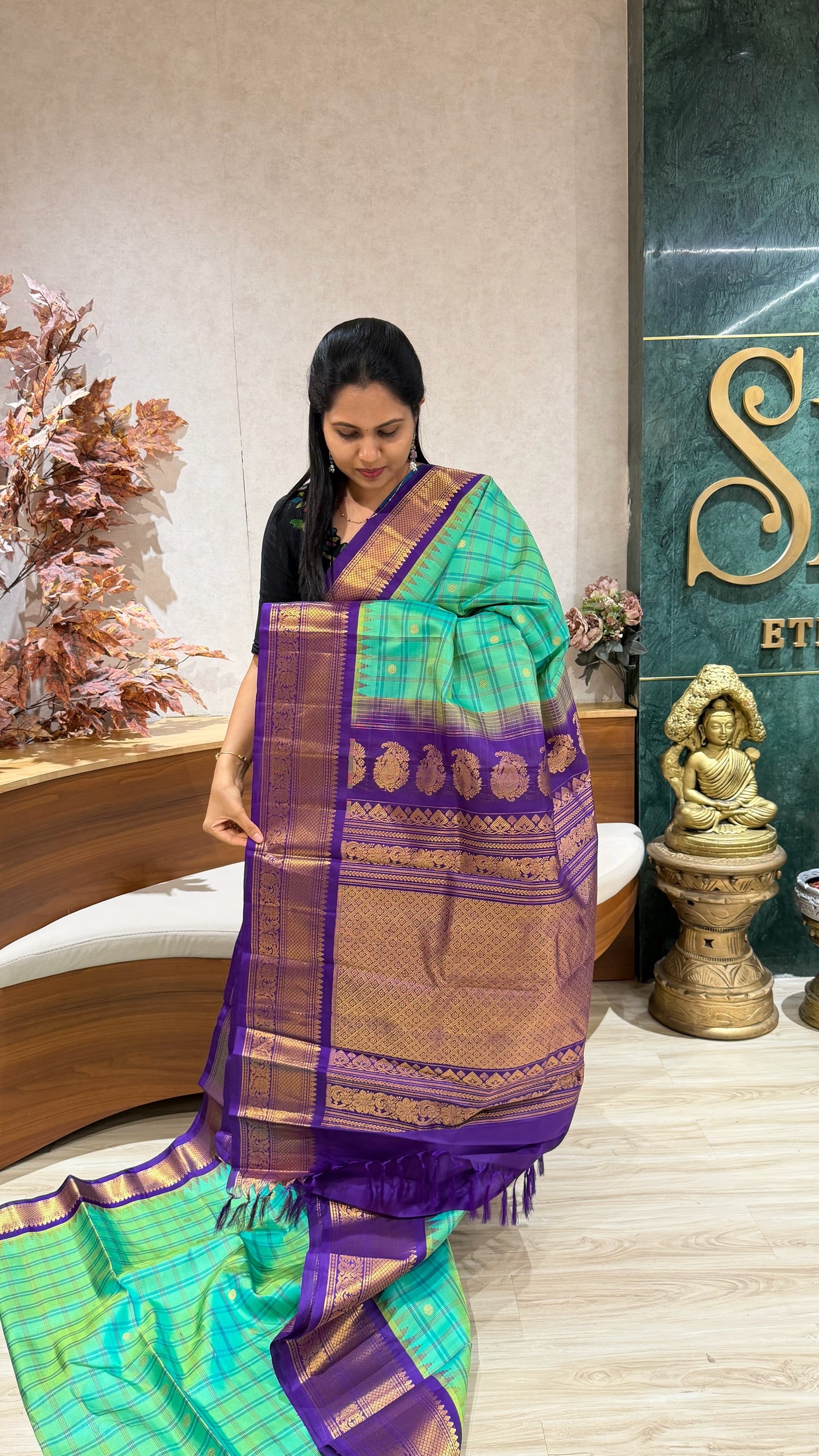 Handloom gadwal pattu