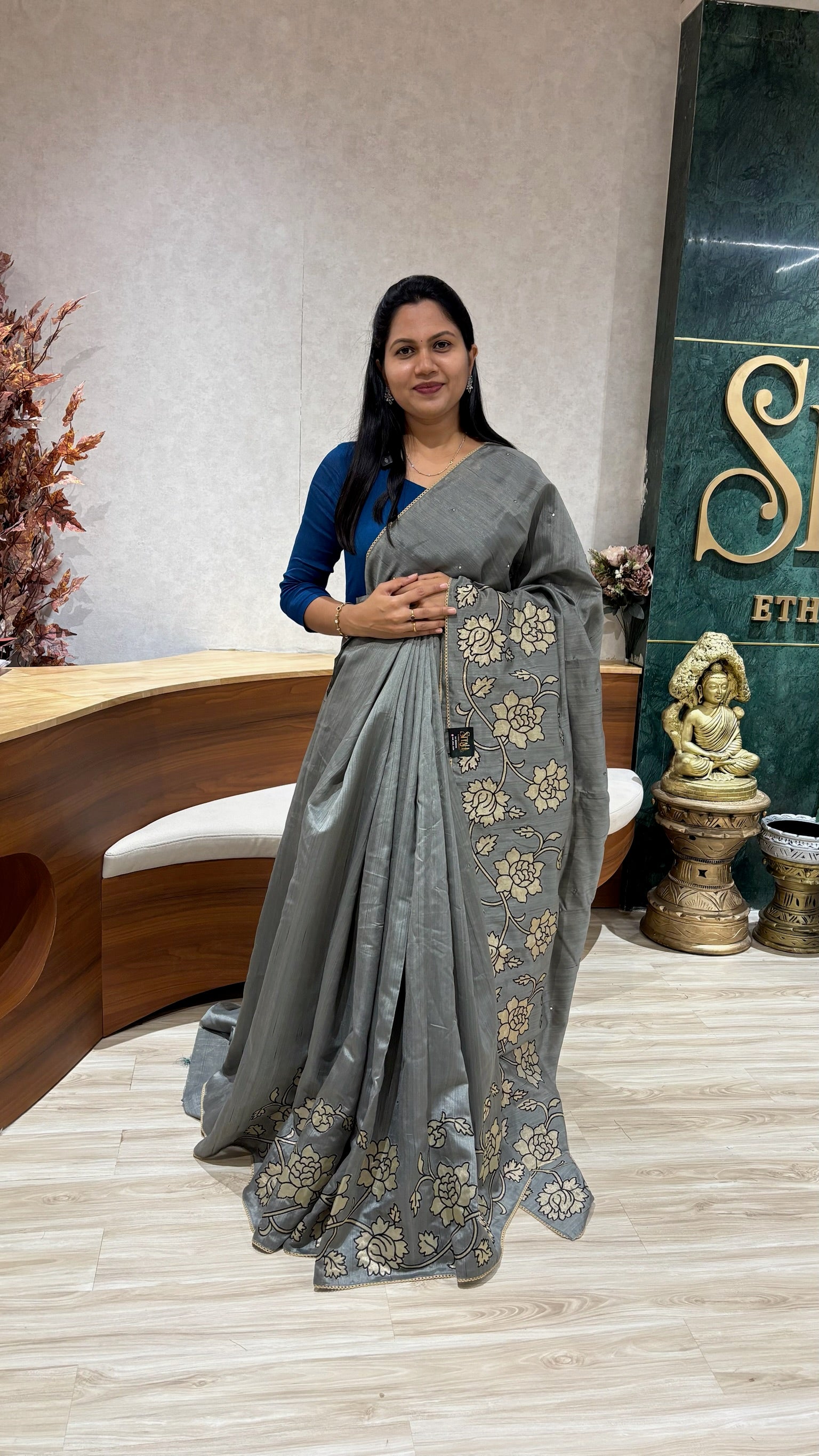 Tussar Tissue applique