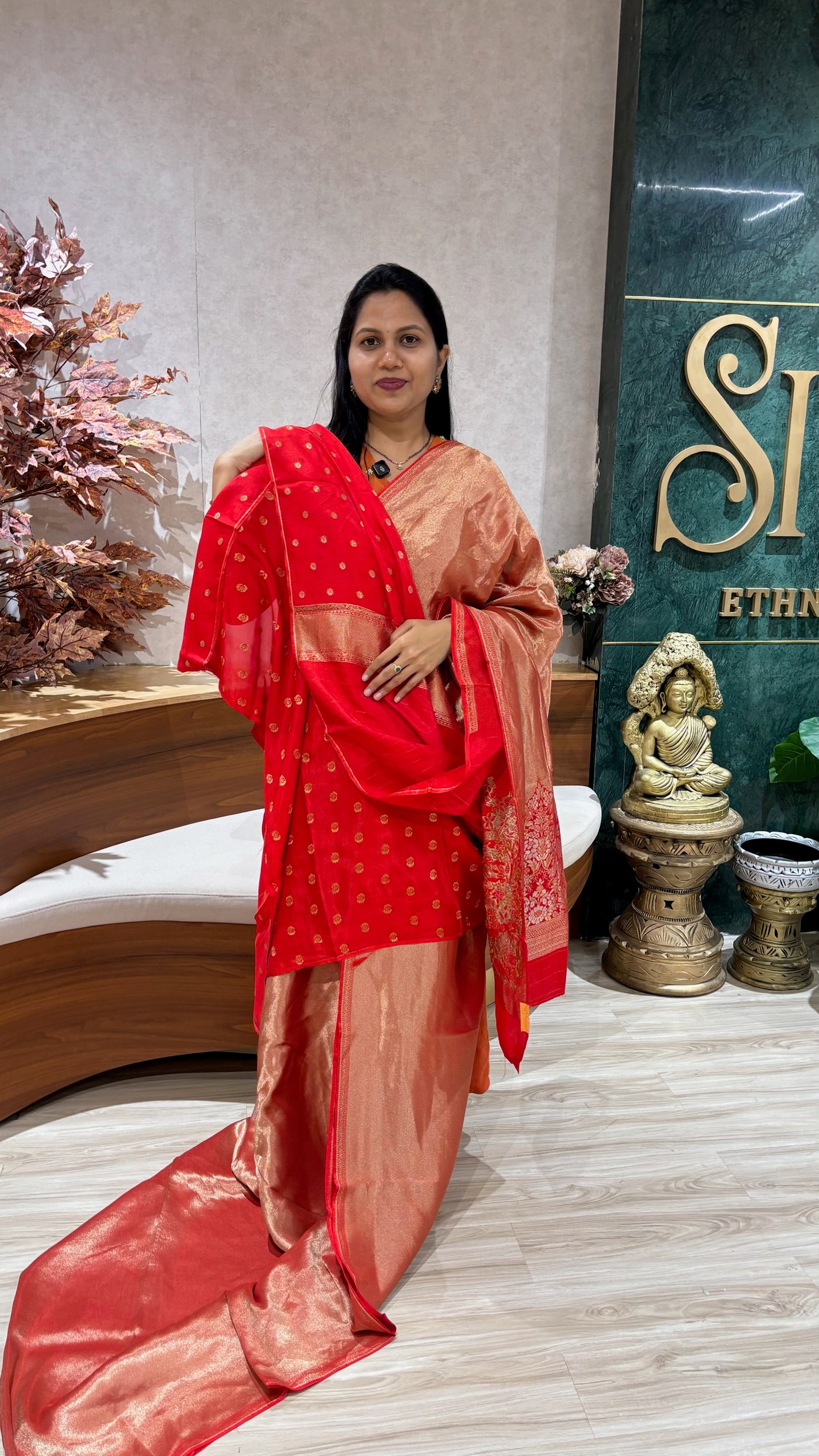 Banaras plain tissue georgette